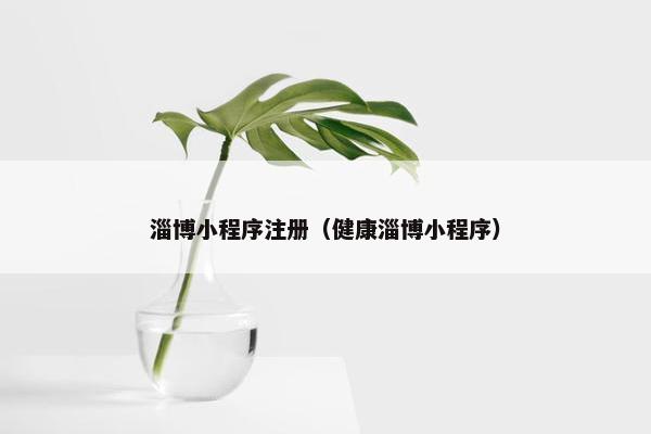 淄博小程序注册（健康淄博小程序）