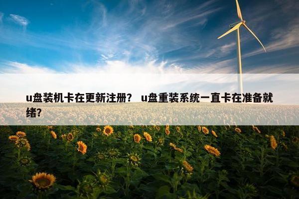 u盘装机卡在更新注册？ u盘重装系统一直卡在准备就绪？