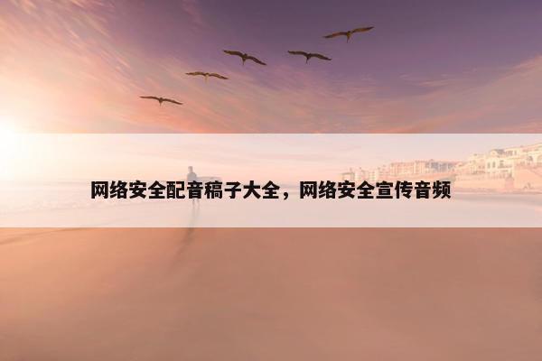 网络安全配音稿子大全，网络安全宣传音频