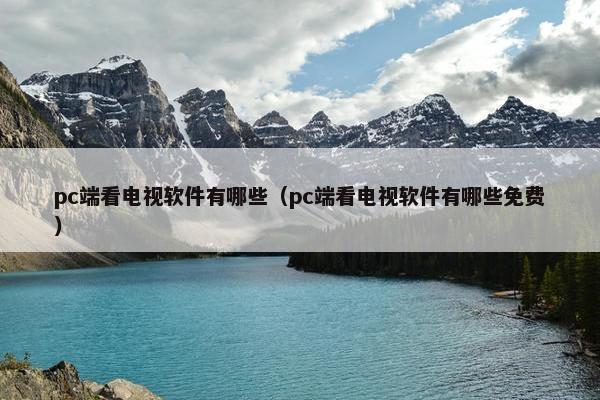 pc端看电视软件有哪些（pc端看电视软件有哪些免费）
