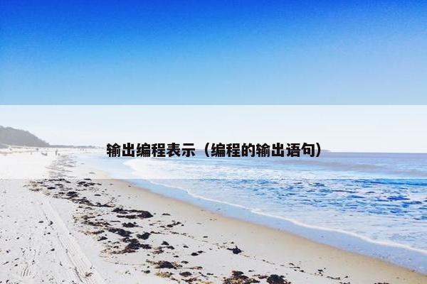输出编程表示（编程的输出语句）