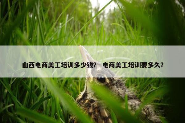 山西电商美工培训多少钱？ 电商美工培训要多久？