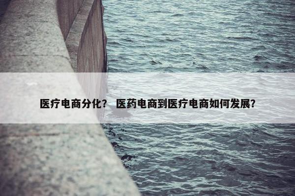 医疗电商分化？ 医药电商到医疗电商如何发展？