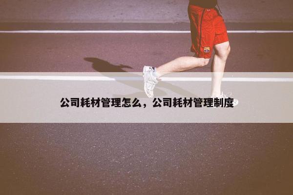 公司耗材管理怎么，公司耗材管理制度