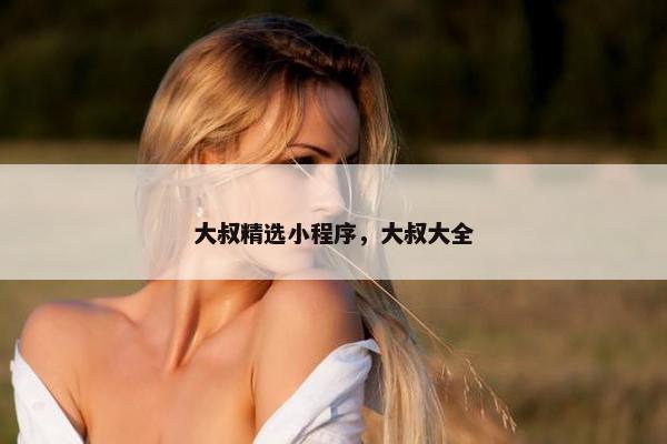 大叔精选小程序，大叔大全