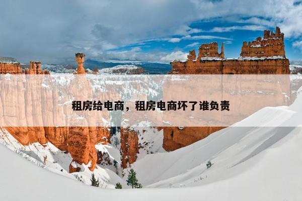 租房给电商，租房电商坏了谁负责