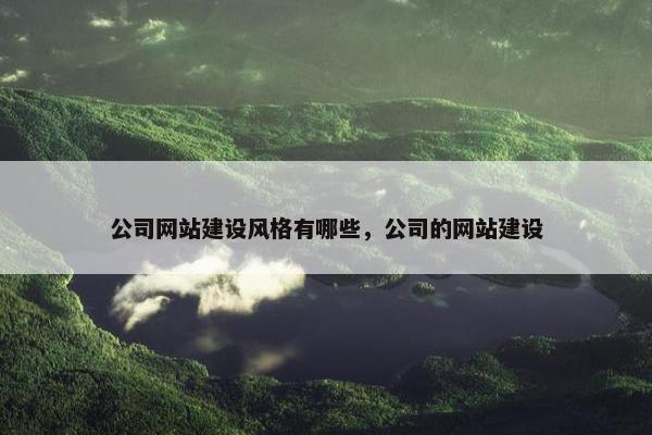 公司网站建设风格有哪些，公司的网站建设