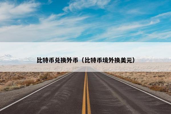 比特币兑换外币（比特币境外换美元）