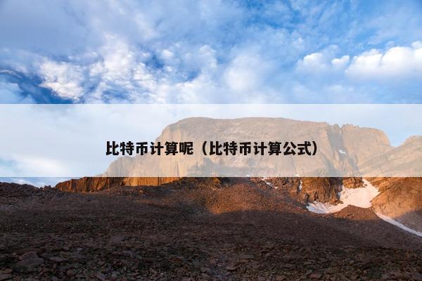 比特币计算呢（比特币计算公式）