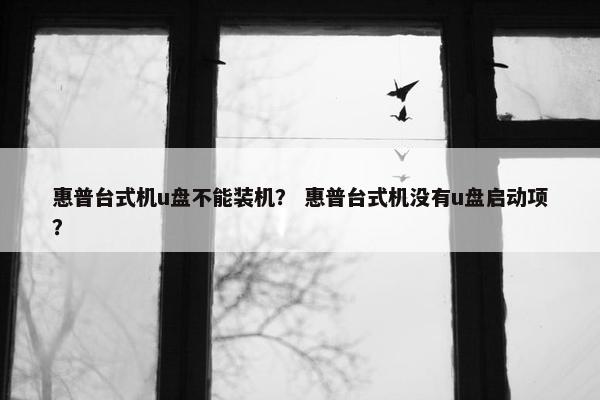 惠普台式机u盘不能装机？ 惠普台式机没有u盘启动项？