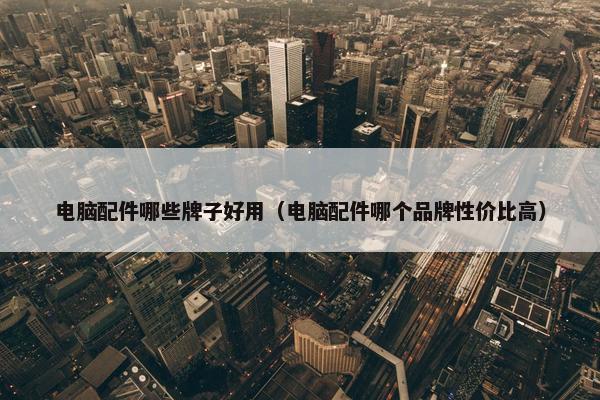 电脑配件哪些牌子好用（电脑配件哪个品牌性价比高）