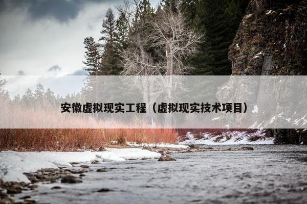 安徽虚拟现实工程（虚拟现实技术项目）