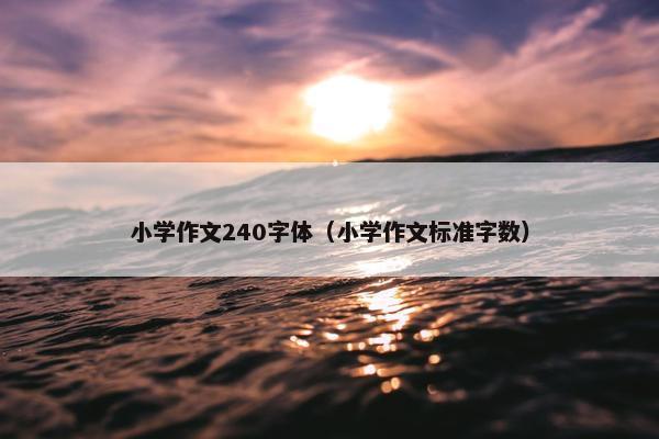 小学作文240字体（小学作文标准字数）