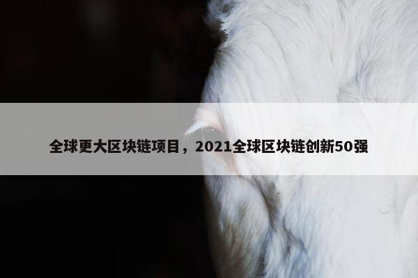 全球更大区块链项目，2021全球区块链创新50强