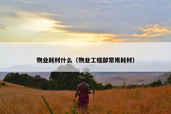 物业耗材什么（物业工程部常用耗材）