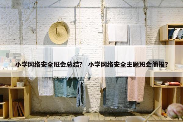 小学网络安全班会总结？ 小学网络安全主题班会简报？