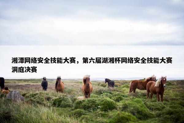 湘潭网络安全技能大赛，第六届湖湘杯网络安全技能大赛洞庭决赛