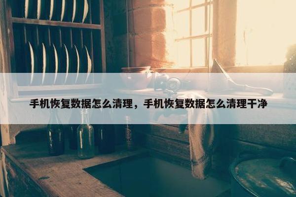 手机恢复数据怎么清理，手机恢复数据怎么清理干净