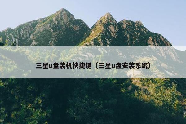 三星u盘装机快捷键（三星u盘安装系统）