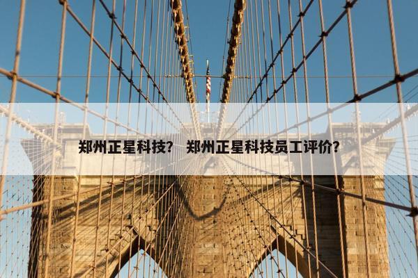郑州正星科技？ 郑州正星科技员工评价？