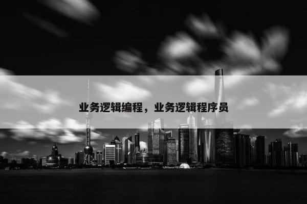 业务逻辑编程，业务逻辑程序员