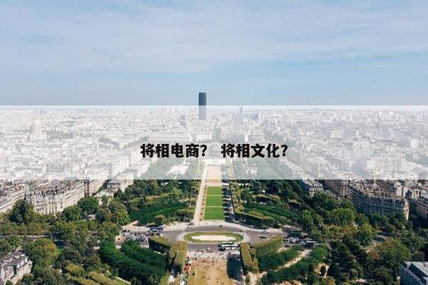 将相电商？ 将相文化？