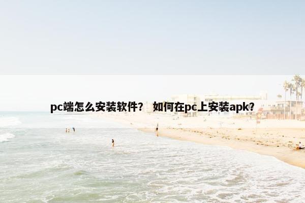 pc端怎么安装软件？ 如何在pc上安装apk？