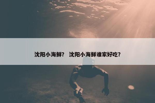 沈阳小海鲜？ 沈阳小海鲜谁家好吃？
