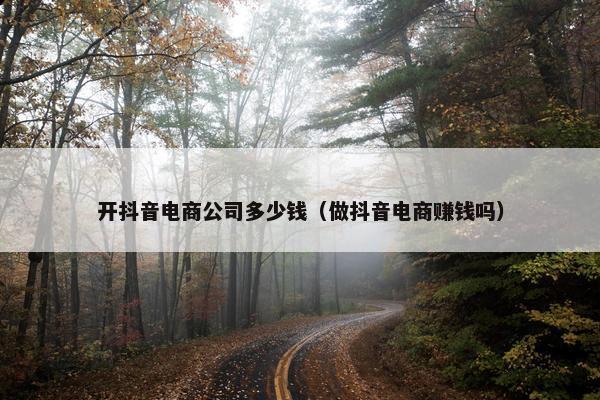 开抖音电商公司多少钱（做抖音电商赚钱吗）
