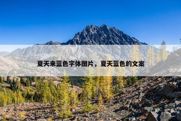 夏天来蓝色字体图片，夏天蓝色的文案