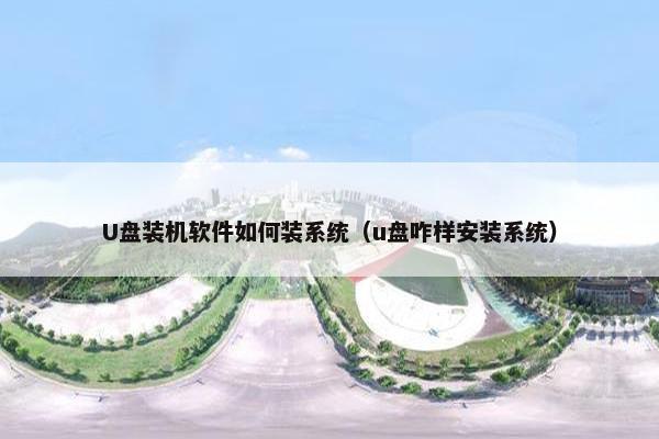 U盘装机软件如何装系统（u盘咋样安装系统）