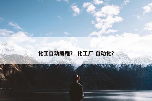 化工自动编程？ 化工厂 自动化？