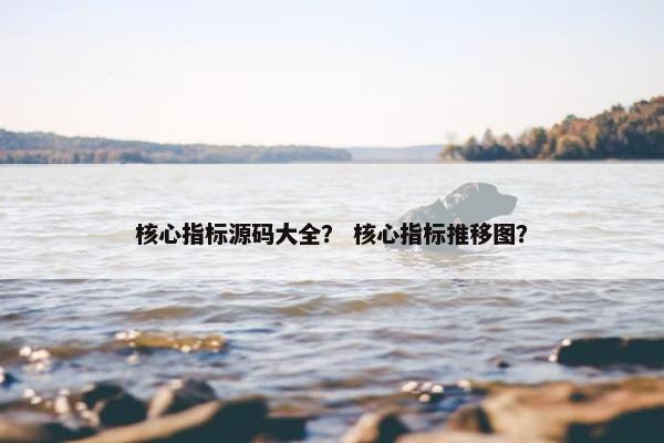 核心指标源码大全？ 核心指标推移图？