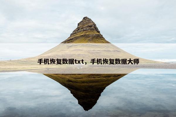 手机恢复数据txt，手机恢复数据大师