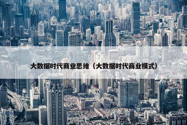 大数据时代商业思维（大数据时代商业模式）