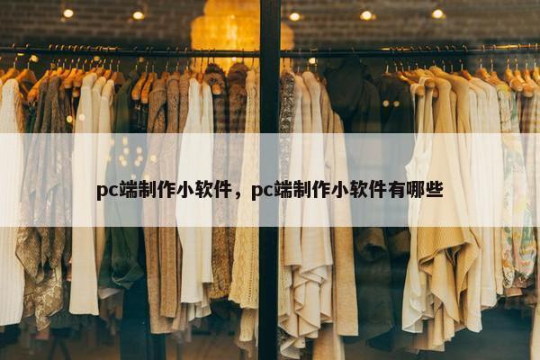 pc端制作小软件，pc端制作小软件有哪些