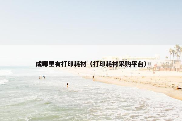 成哪里有打印耗材（打印耗材采购平台）