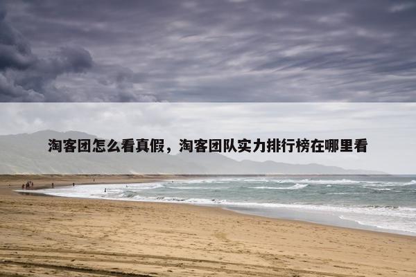淘客团怎么看真假，淘客团队实力排行榜在哪里看