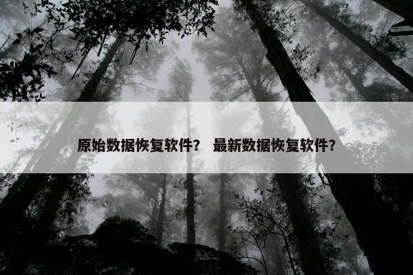 原始数据恢复软件？ 最新数据恢复软件？