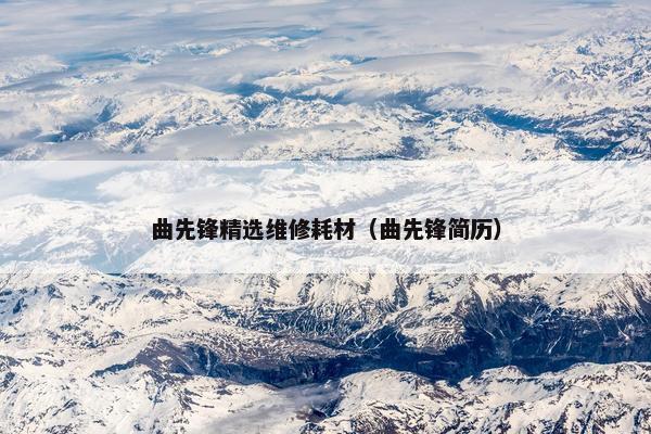 曲先锋精选维修耗材（曲先锋简历）