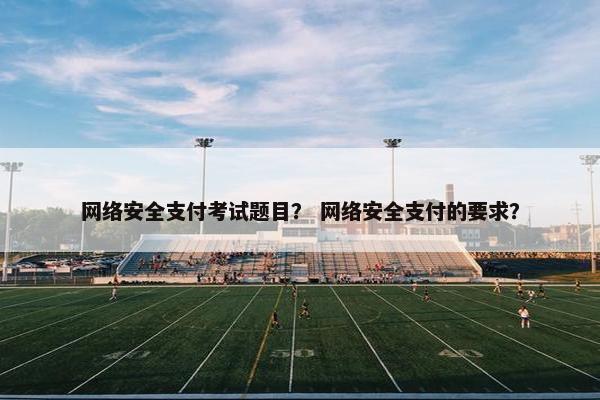 网络安全支付考试题目？ 网络安全支付的要求？