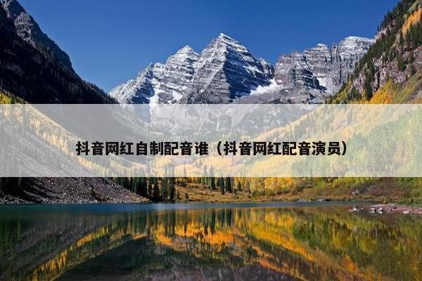 抖音网红自制配音谁（抖音网红配音演员）