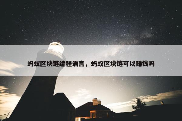 蚂蚁区块链编程语言，蚂蚁区块链可以赚钱吗