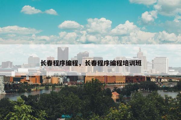 长春程序编程，长春程序编程培训班