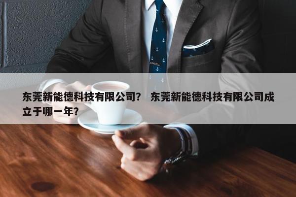 东莞新能德科技有限公司？ 东莞新能德科技有限公司成立于哪一年？