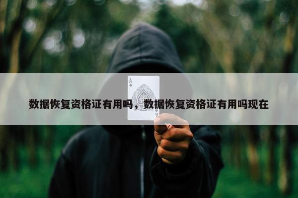 数据恢复资格证有用吗，数据恢复资格证有用吗现在