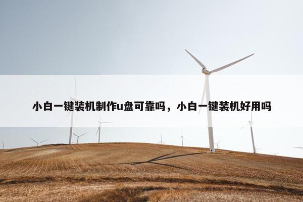小白一键装机制作u盘可靠吗，小白一键装机好用吗
