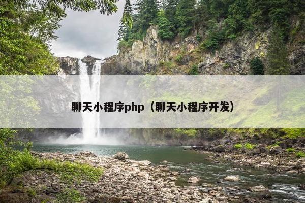 聊天小程序php（聊天小程序开发）
