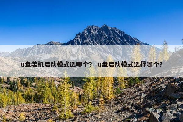 u盘装机启动模式选哪个？ u盘启动模式选择哪个？