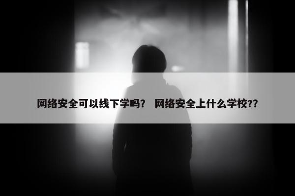 网络安全可以线下学吗？ 网络安全上什么学校?？